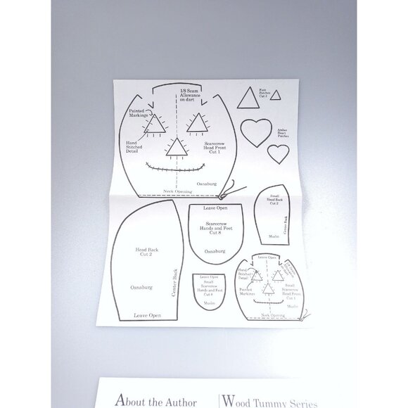 Andy And Amber Scarecrow By Belinda Crouse Wood Tummy Series Pattern Booklet - Picture 4 of 7